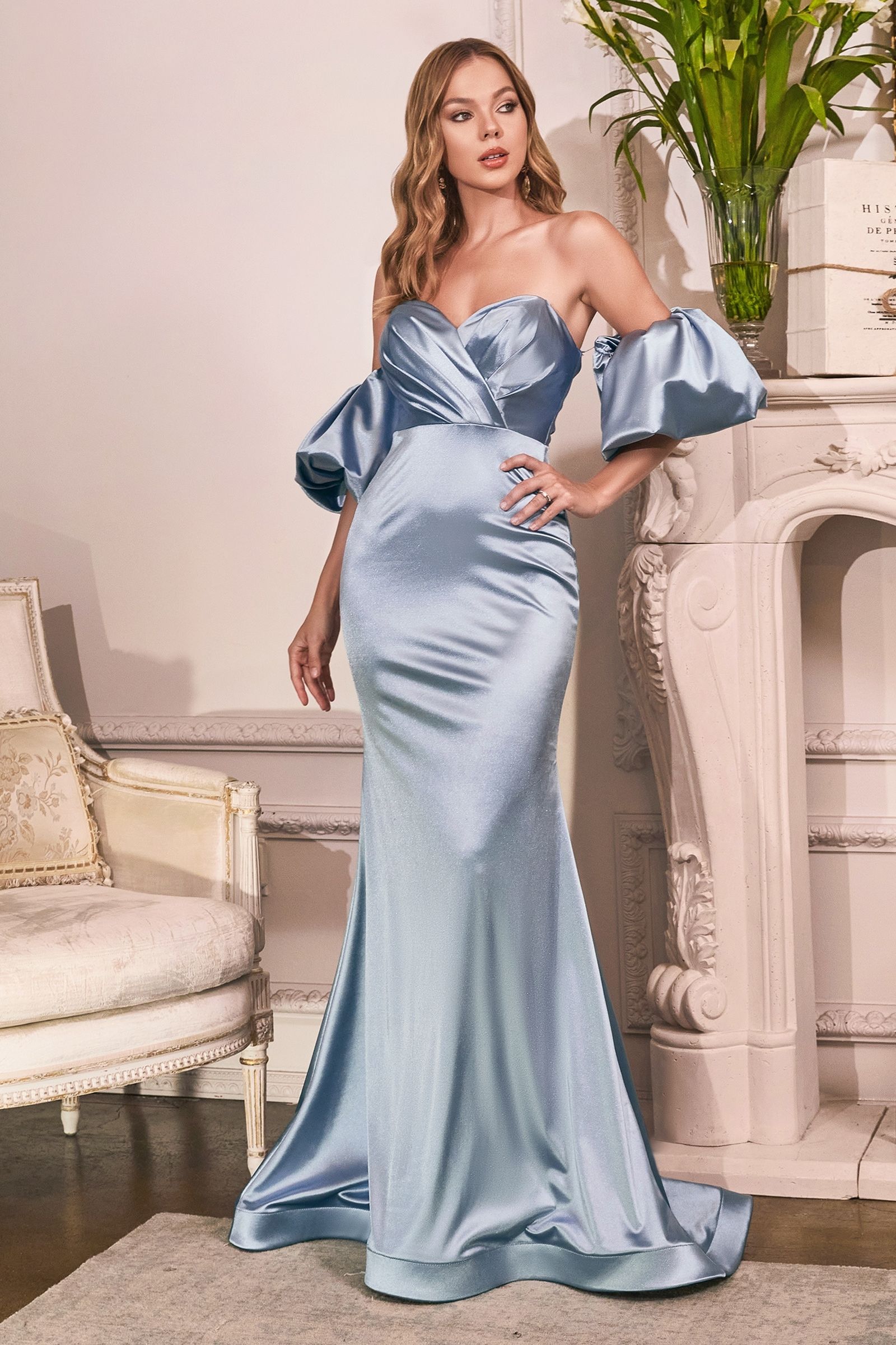 LaDivine CD983 Formal Strapless Long Prom Gown