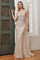 Prom Dresses Long Fitted Evening Gown Silver Nude