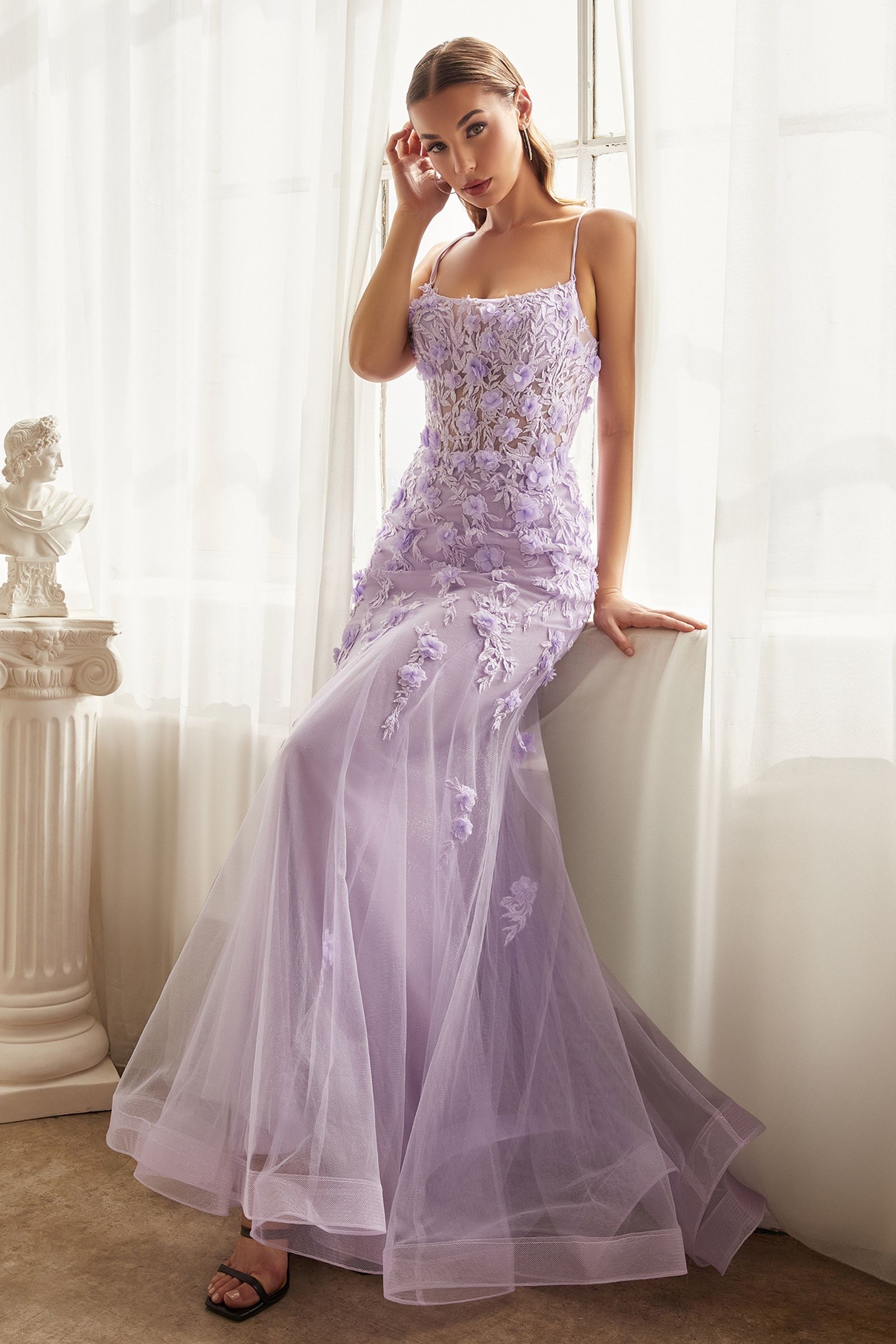 LaDivine CD995 Spaghetti Strap Prom Dress