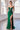 Prom Dresses Fitted Long Lace Slit Formal Prom Dress Emerald