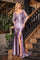 Formal Dresses Long Fitted Formal Slit Evening GownDusty Lavender