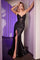 Prom Dresses Prom Long Fitted Slit Formal Dress Black