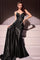 Prom Dresses Fitted Applique Long Formal Lace Prom Dress Black