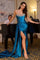 Prom Dresses Prom Long Formal Beaded Dress Peacock