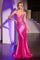 Prom Dresses Fitted Long Formal Corset Prom Gown Fuchsia