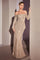 LaDivine CH135 Fitted Sequin Long Sleeve Dress