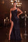 Long Prom Dresses Strapless Sexy Sequins Long Prom Dress Navy