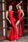 LaDivine CH164 One Shoulder Formal Long Satin Prom Dress