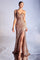 LaDivine CH182 One Shoulder Sequin Long Prom Dress
