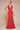 Formal Dresses Fitted Slit Long Formal Evening Gown Red