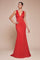Formal Dresses Fitted Slit Long Formal Evening Gown Red