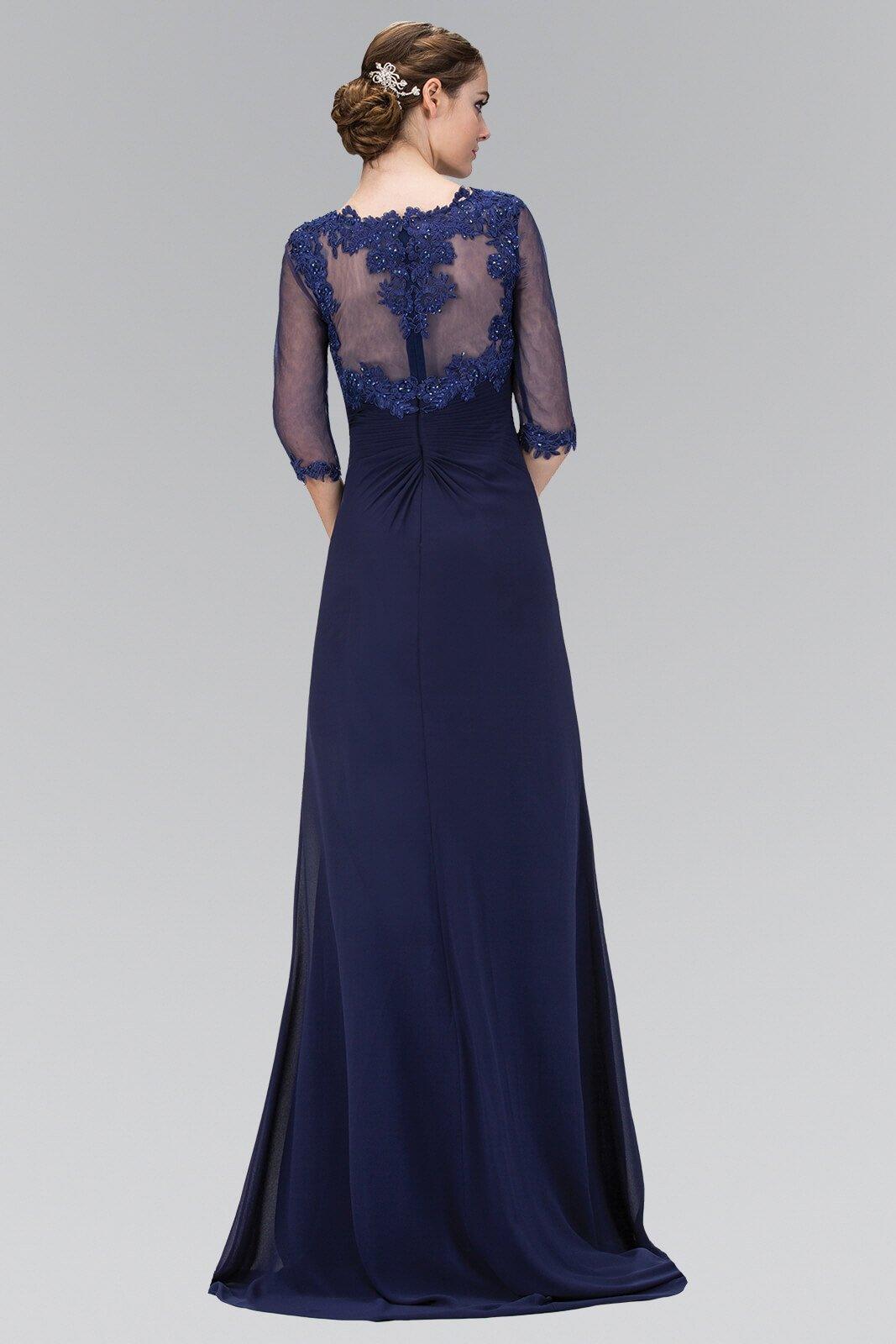 Chiffon Long Mother of the Bride Dress Formal - The Dress Outlet Elizabeth K