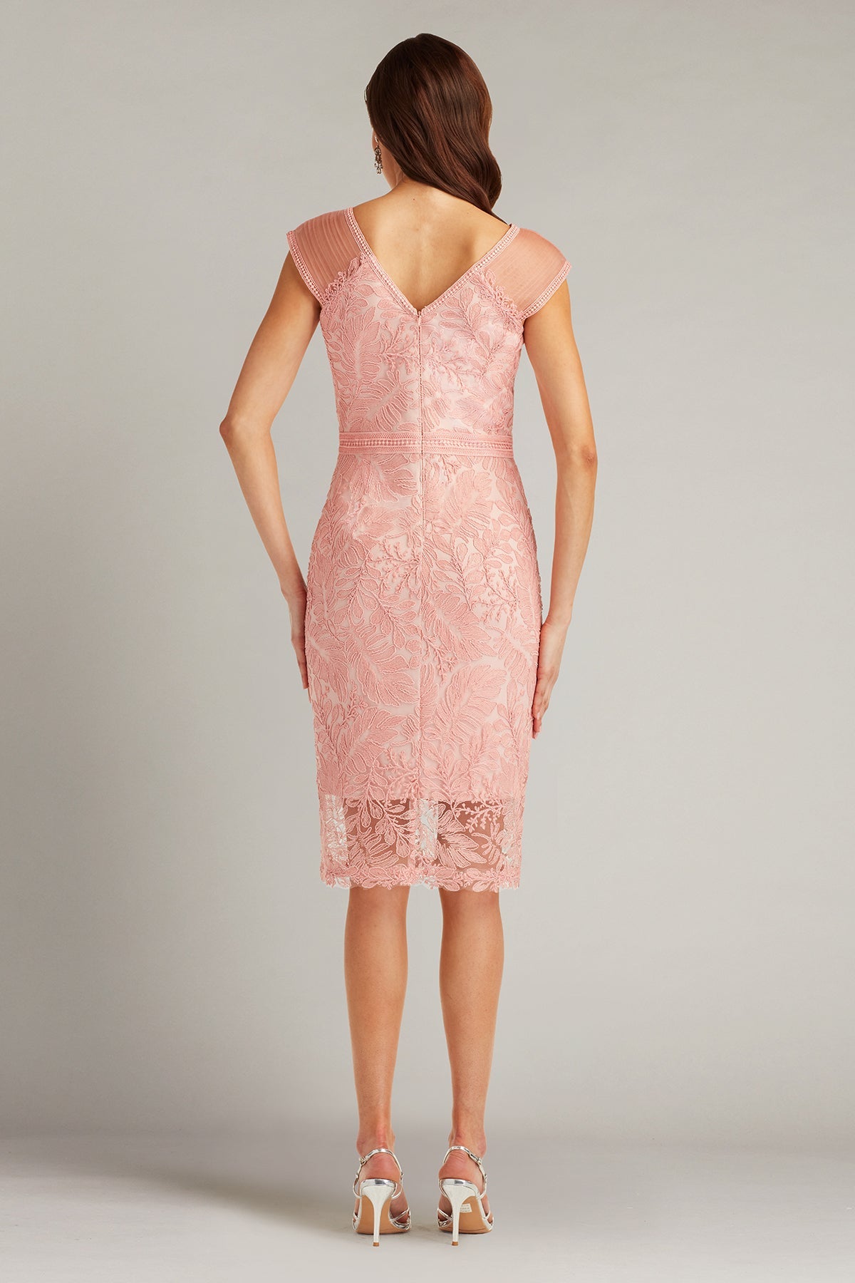 Cocktail Dresses Short Pleated Cocktail Fitted Dress Adobe Blush