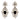 Clear Diamante Teardrop Rhinestone Earrings - The Dress Outlet
