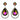 Clear Diamante Teardrop Shaped Rhinestone Earrings - The Dress Outlet
