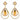 Clear Diamante Teardrop Shaped Rhinestone Earrings - The Dress Outlet