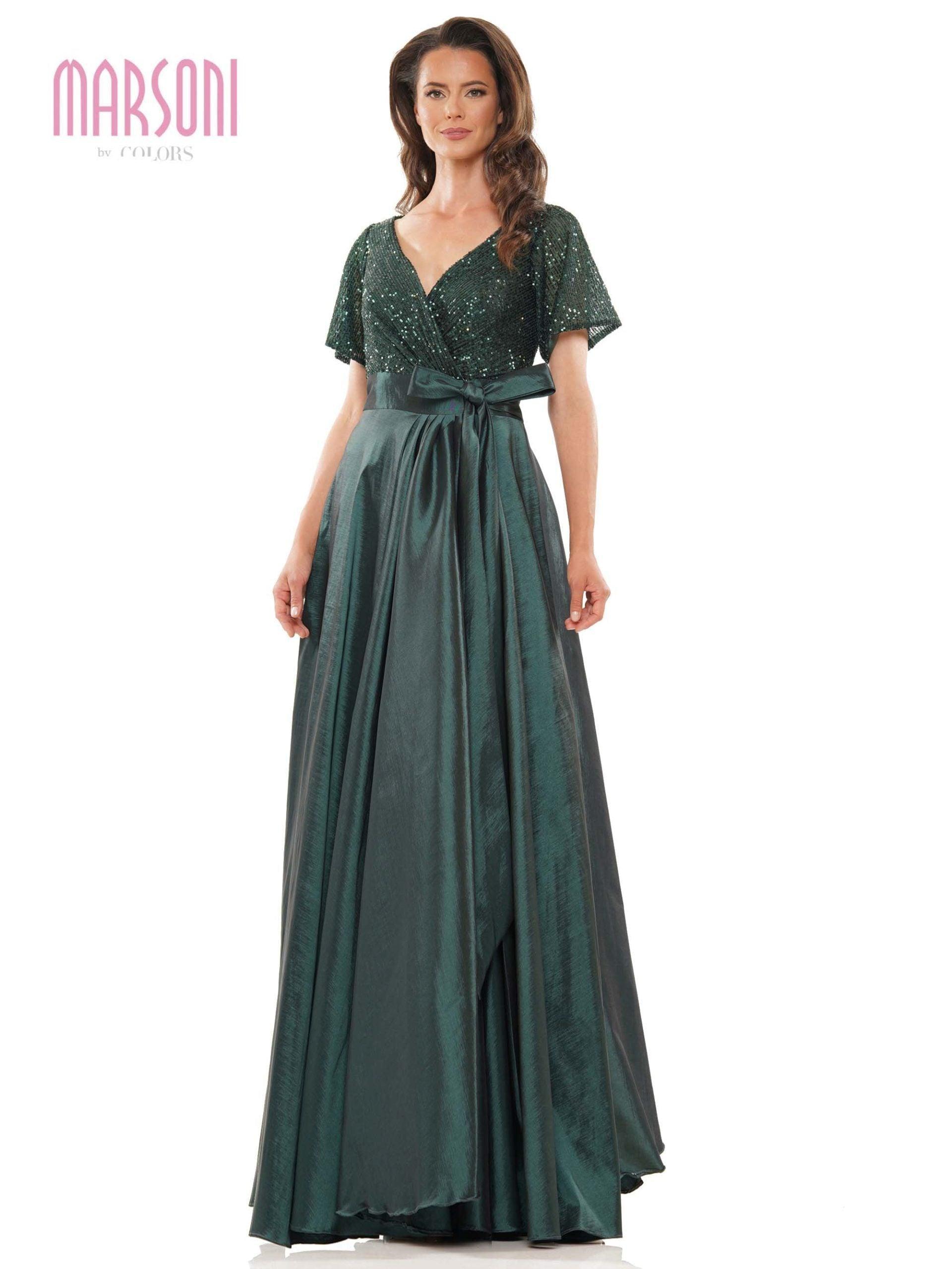 Colors Long Formal A-line Dress M316 - The Dress Outlet