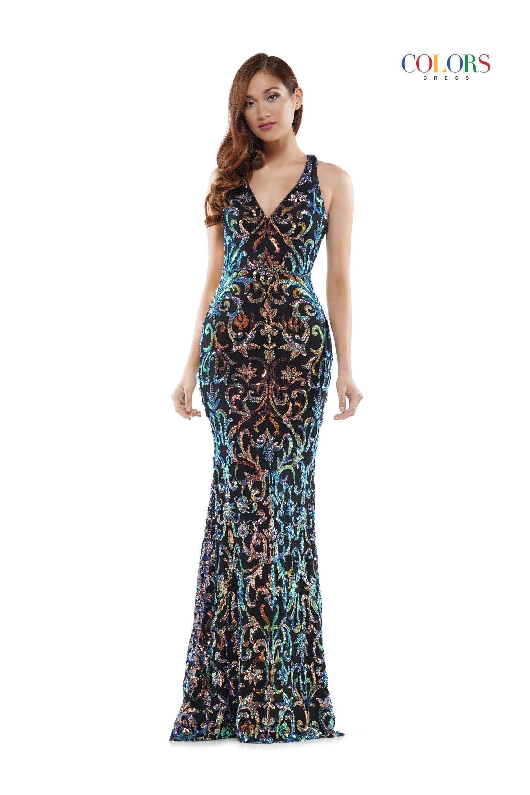 Colors Long Formal Fitted Prom Dress 2520 - The Dress Outlet