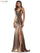 Colors Long Spaghetti Strap Metallic Prom Gown 2470 - The Dress Outlet