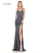 Colors Long Spaghetti Strap Metallic Prom Gown 2669 - The Dress Outlet