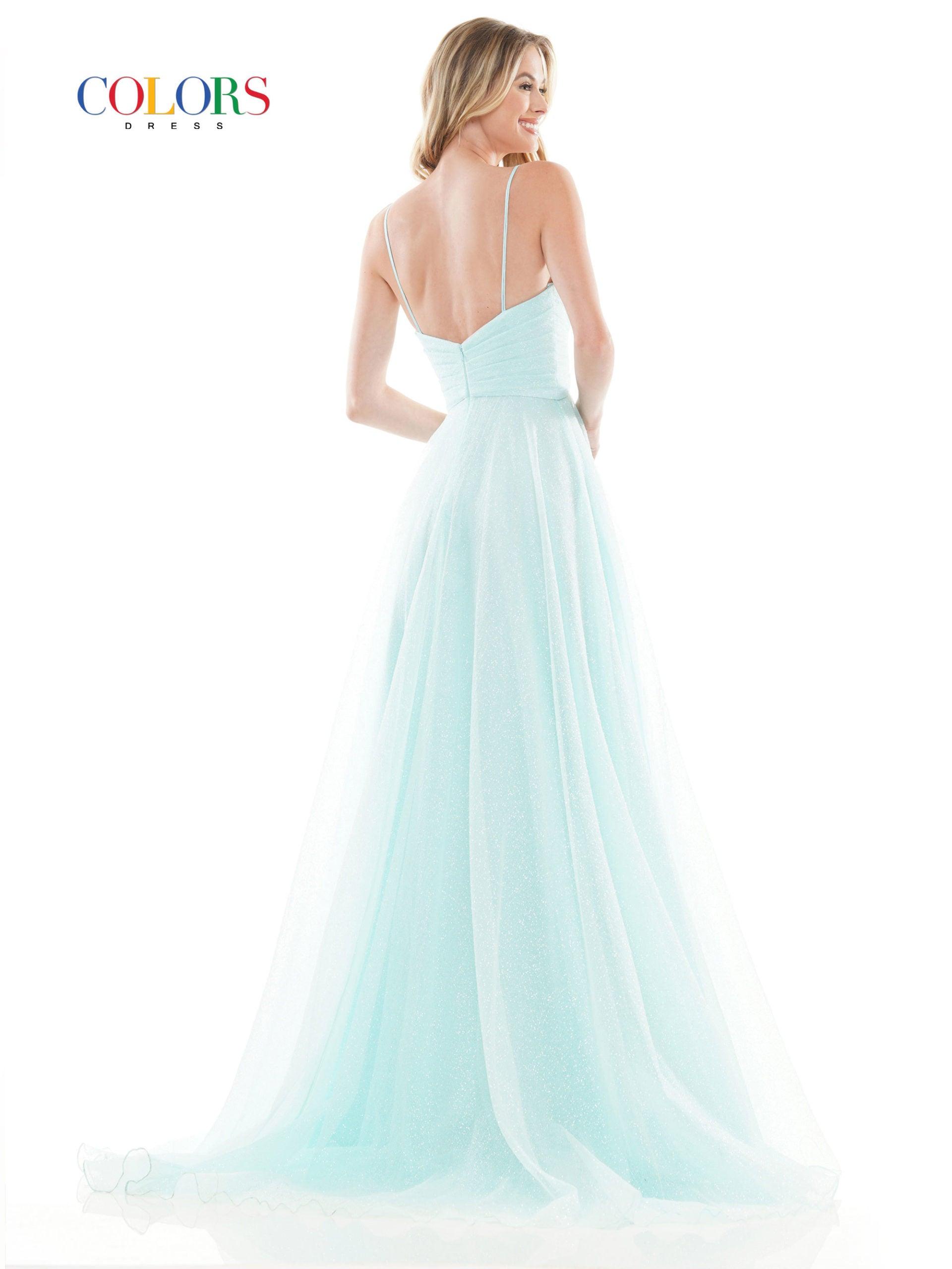 Colors Long Spaghetti Strap Prom Formal Dress 2680 - The Dress Outlet