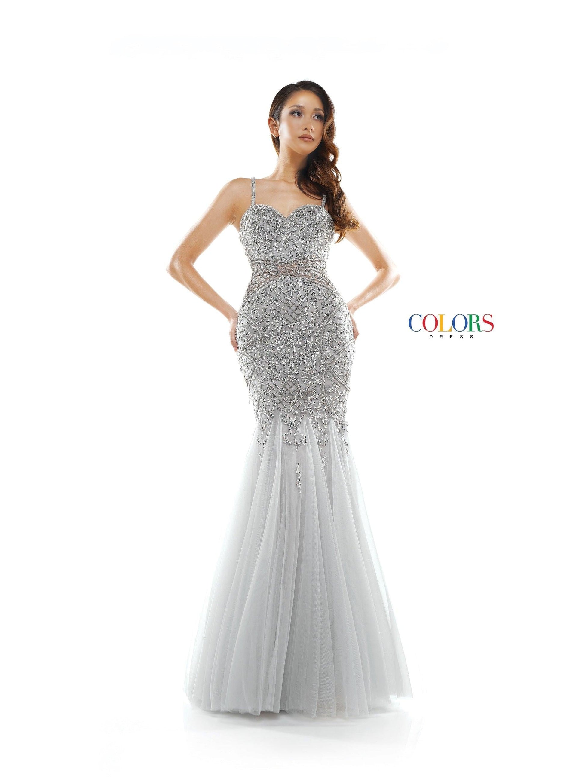 Colors Prom Long Formal Beaded Mermaid Dress 2230 - The Dress Outlet
