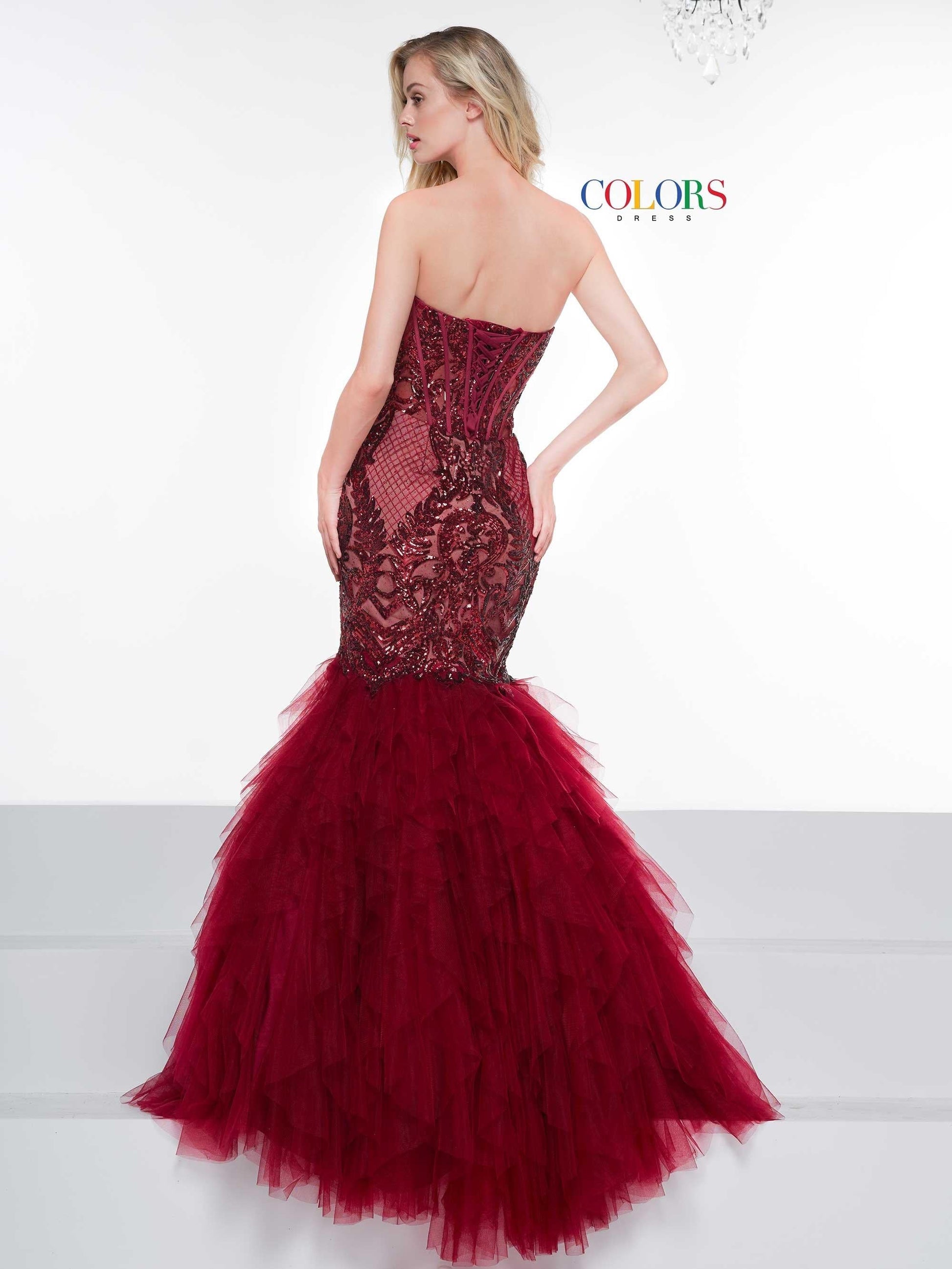 Colors Prom Long Strapless Mermaid Prom Gown 2067 - The Dress Outlet