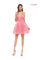 Colors Prom Short Spaghetti Strap Mesh Dress 2412 - The Dress Outlet