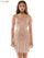 Colors Short Beaded Mesh Cocktail Dress 664S - The Dress Outlet