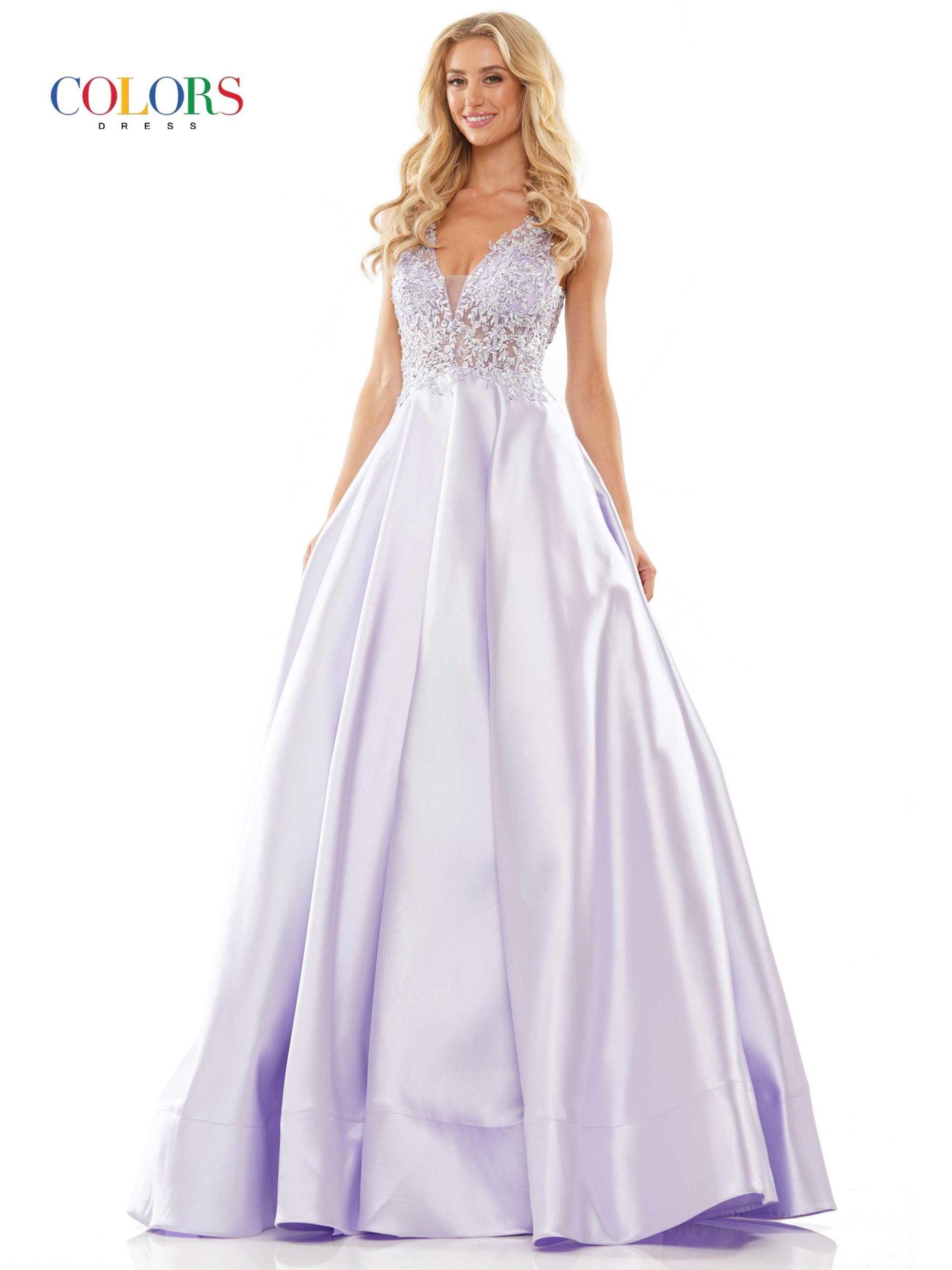 Colors Sleeveless Long Evening Dress 2914 - The Dress Outlet