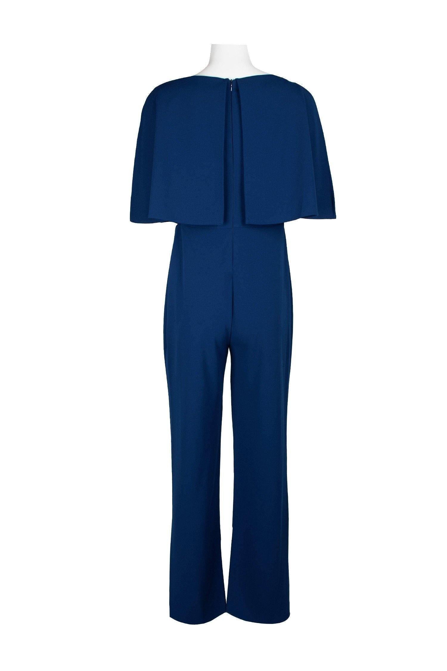 Connected Apparel Formal Sleeveless Cape Jumpsuit Sale - The Dress Outlet