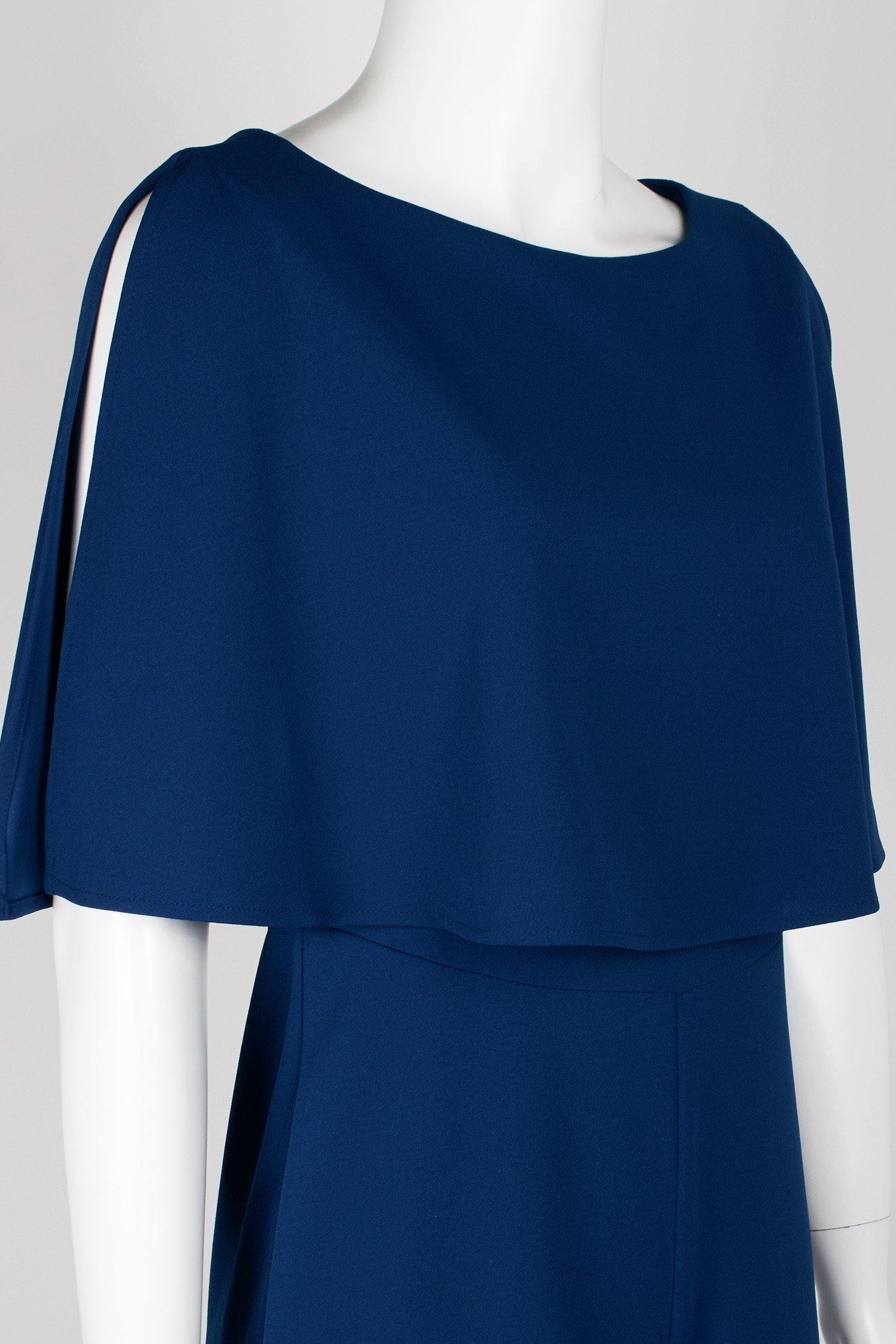 Connected Apparel Formal Sleeveless Cape Jumpsuit - The Dress Outlet