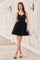 Cocktail Dresses Short A Line Cocktail Glitter Dress Black