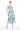 Cocktail Dresses Floral Sleeveless Strap Midi Dress Blue