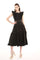 Cocktail Dresses Ruffle Square Neck Sleeveless Midi Dress Black