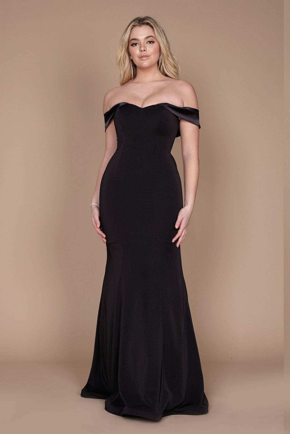 Long Formal Black Evening Mermaid Dress – Black
