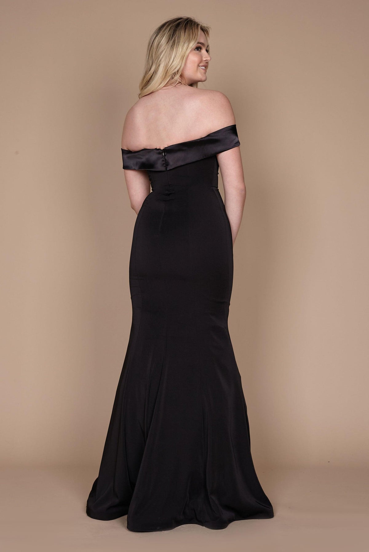 Long Formal Black Evening Mermaid Dress – Black
