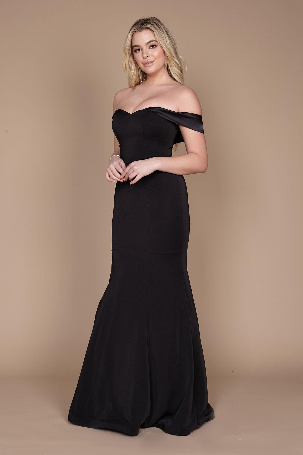 Long Formal Black Evening Mermaid Dress – Black