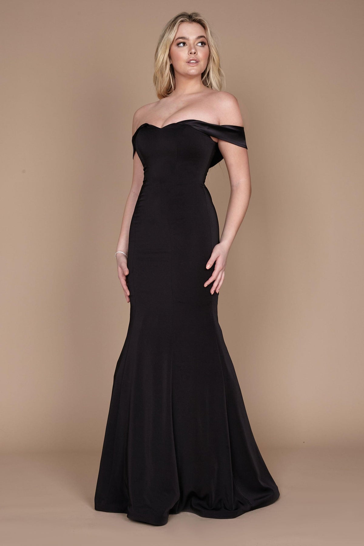 Long Formal Black Evening Mermaid Dress – Black
