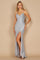 Long Formal Fitted Sequin Prom Dress – Champagne