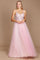 Long Jeweled Hand Beaded Tulle Prom Dress – Blue