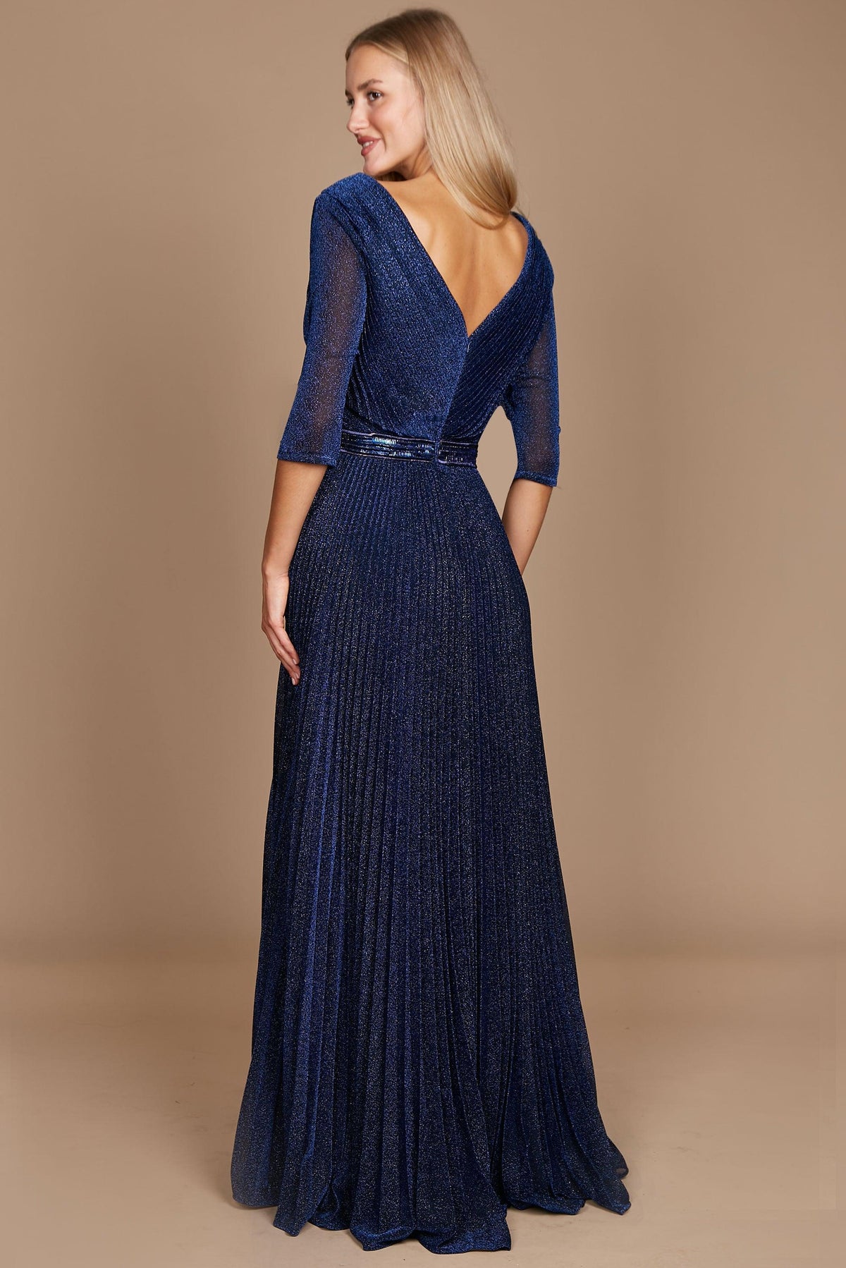Long Sleeve Formal Evening Dress – Black