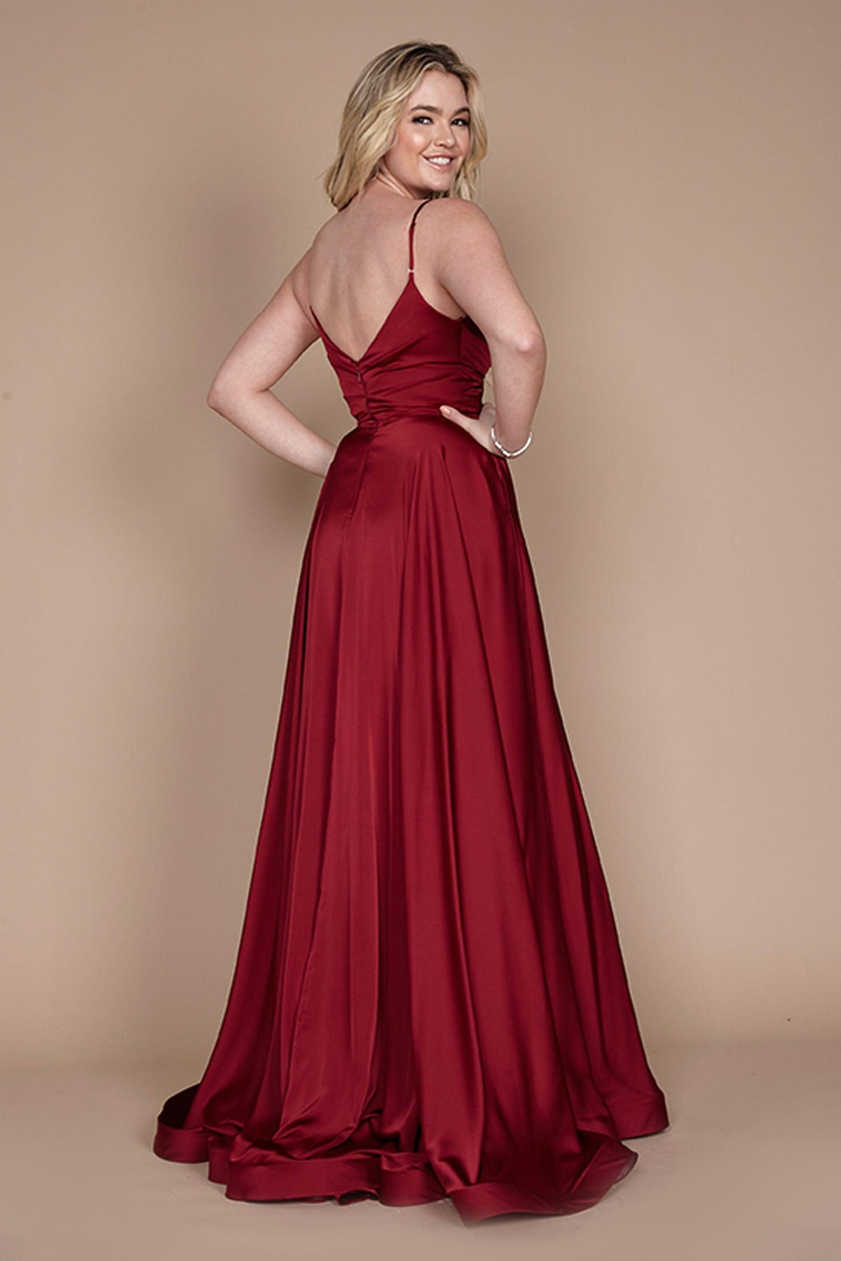 Long Spaghetti Strap Prom Formal Gown – Black
