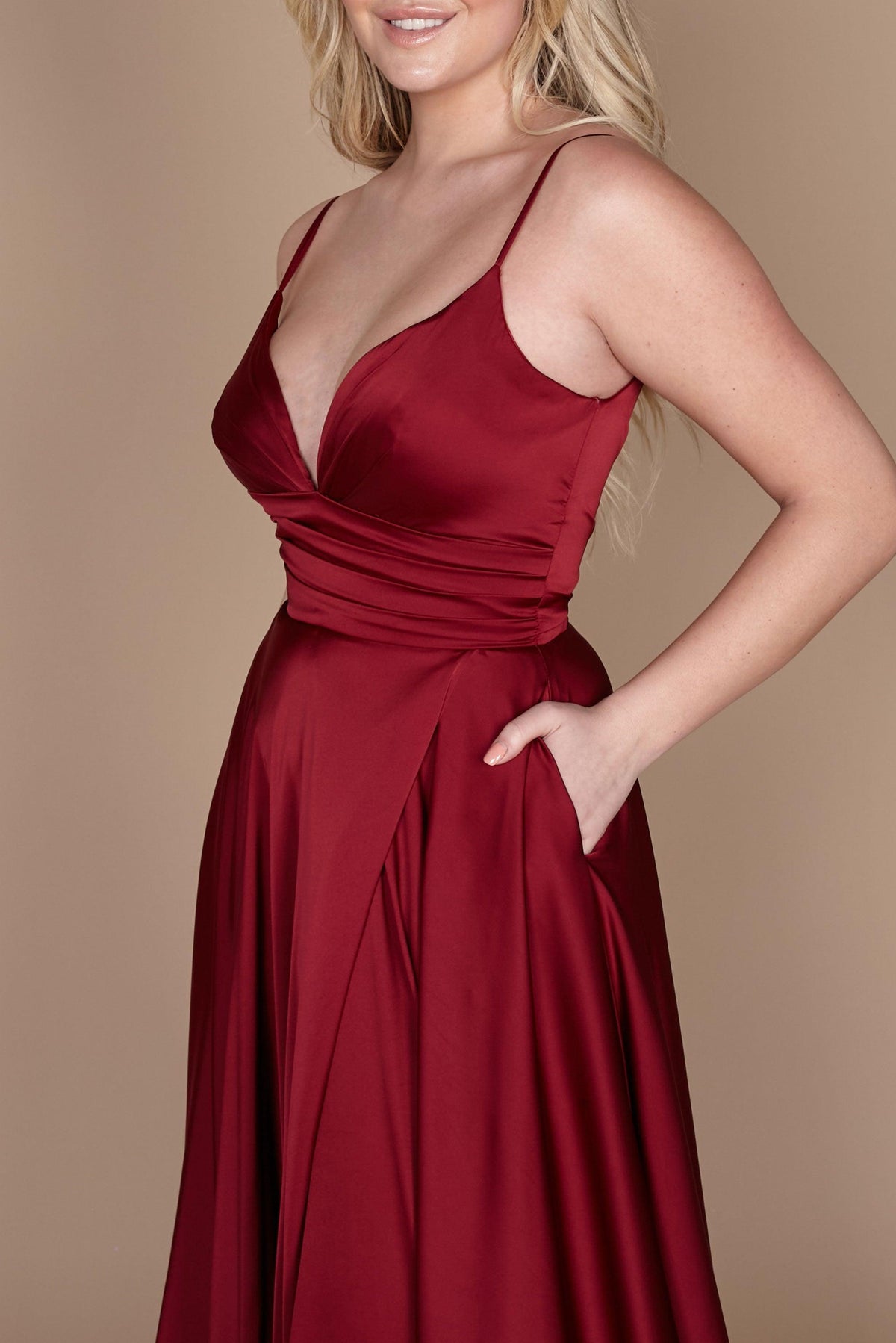 Long Spaghetti Strap Prom Formal Gown – Black