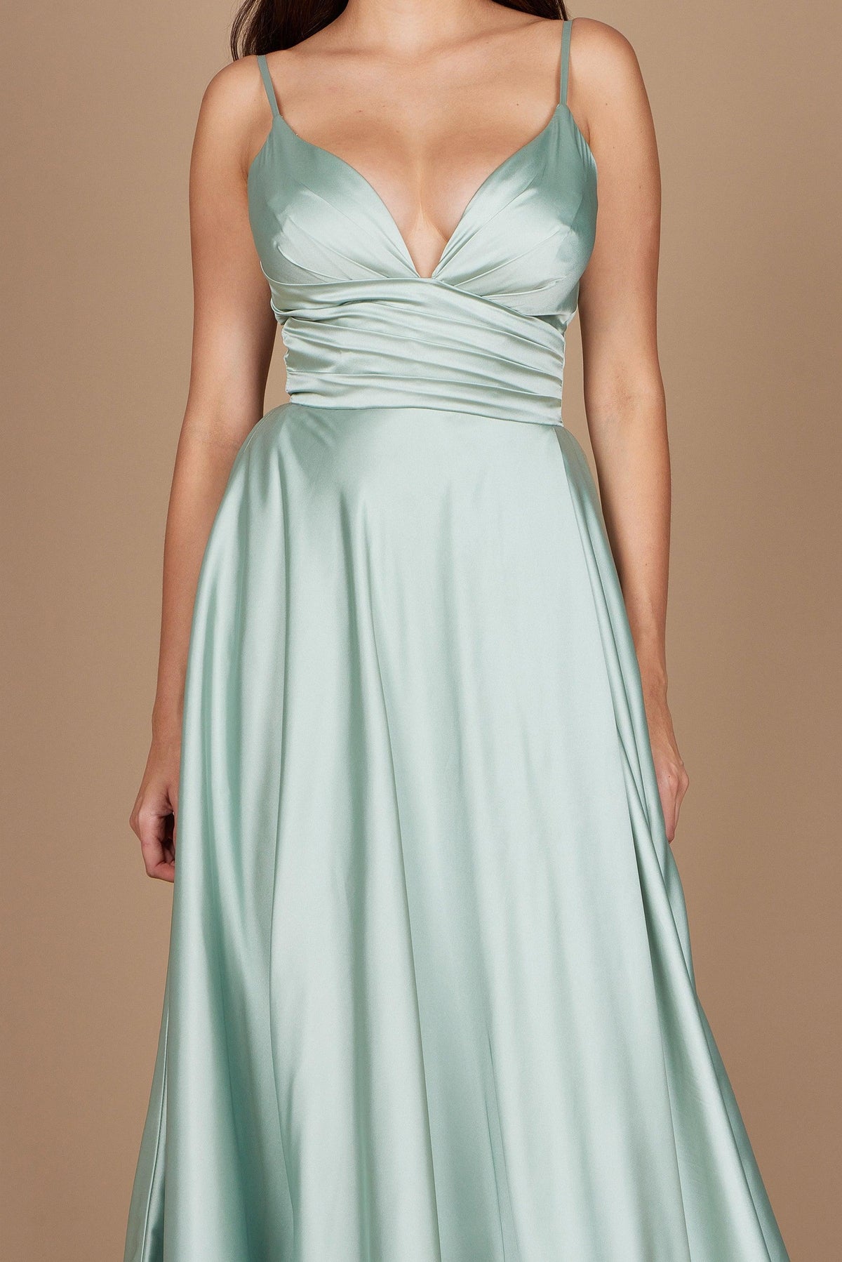 Long Spaghetti Strap Prom Formal Gown – Charcoal