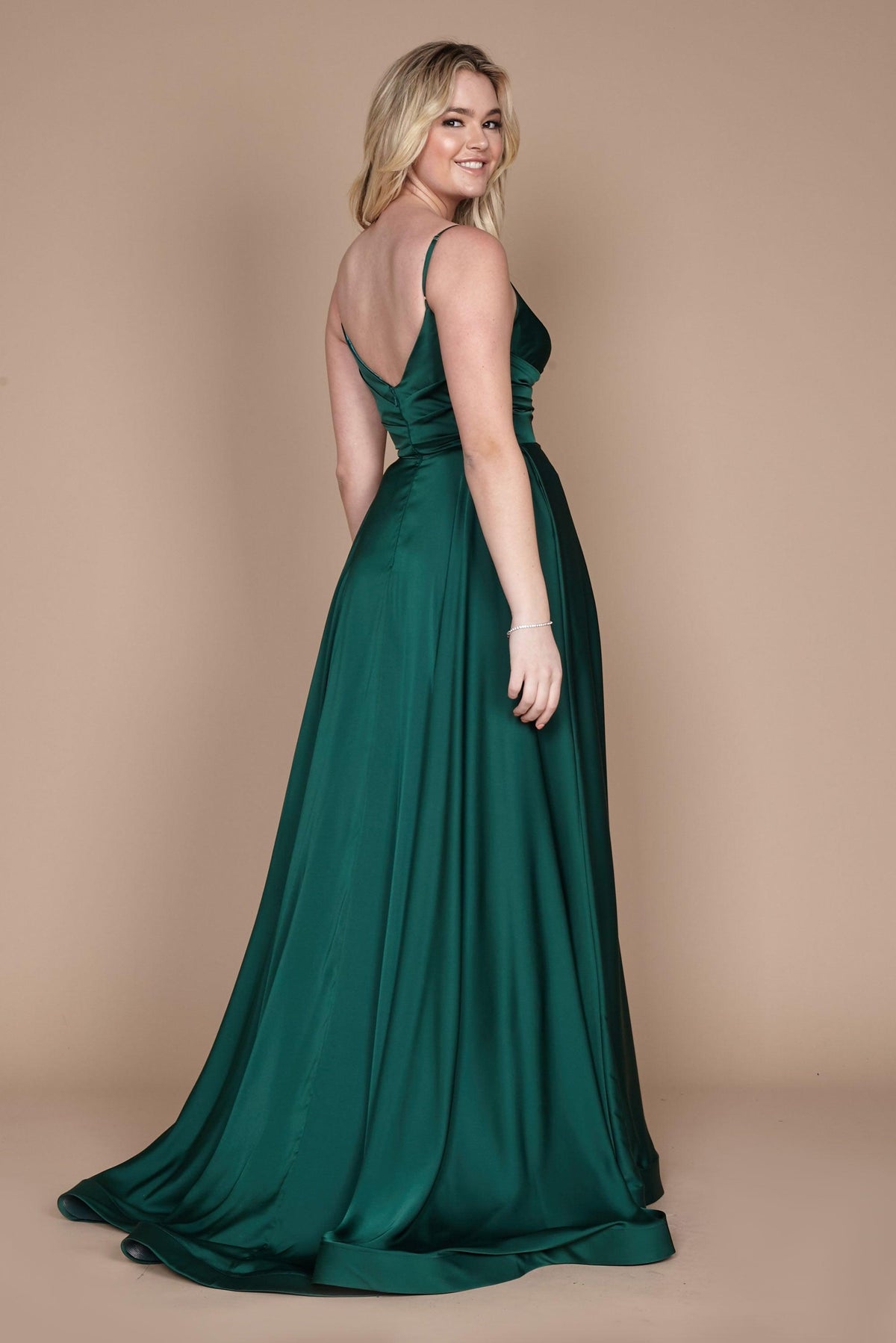 Long Spaghetti Strap Prom Formal Gown – Charcoal