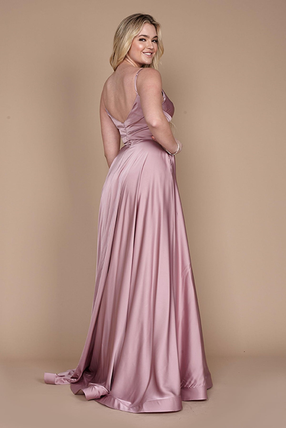 Long Spaghetti Strap Prom Formal Gown – Charcoal