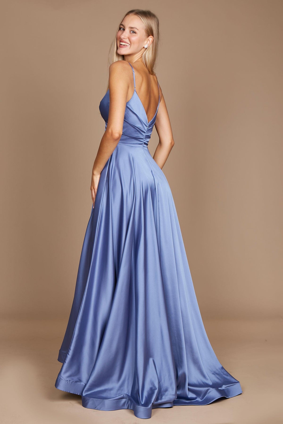 Long Spaghetti Strap Prom Formal Gown – Black