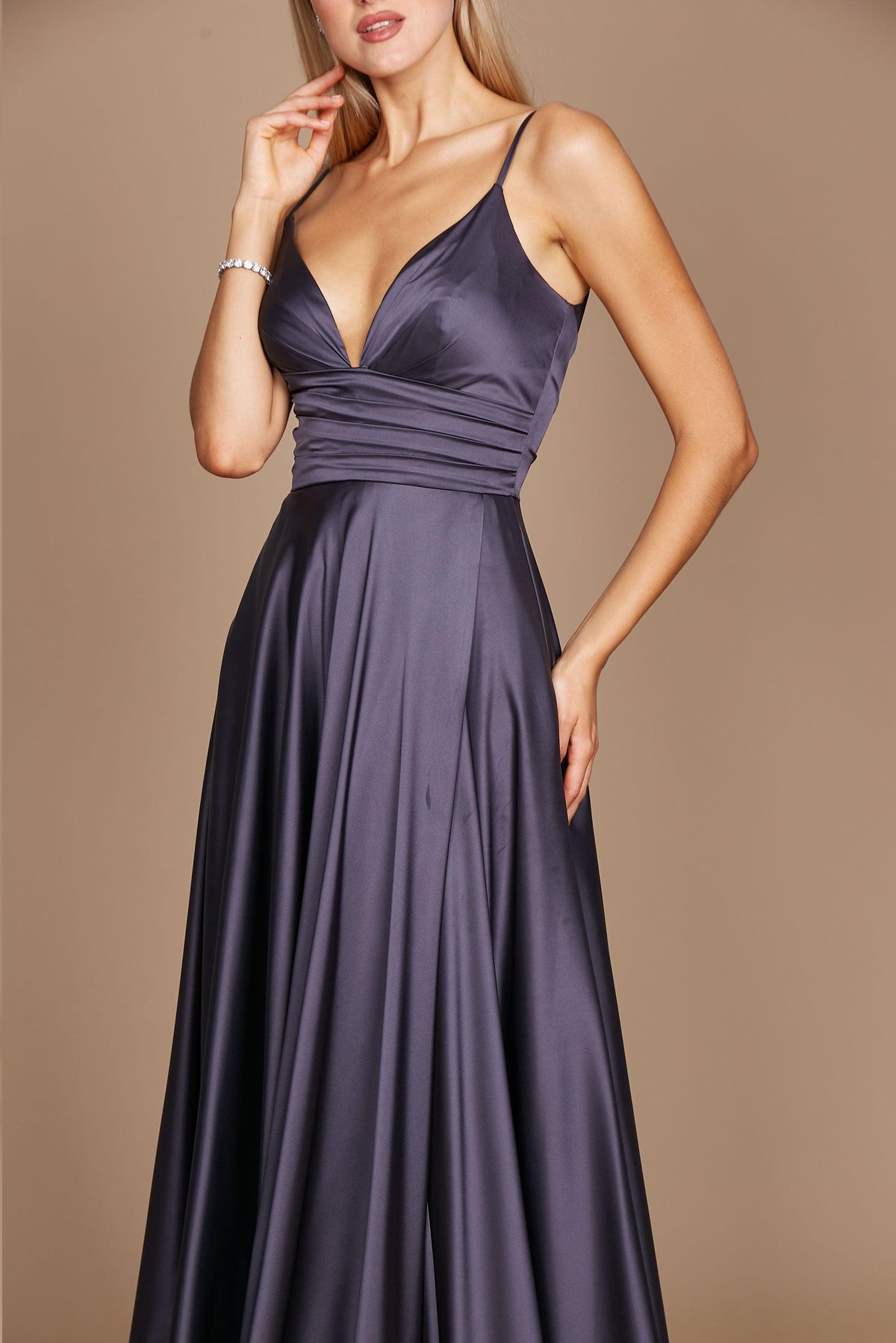 Long Spaghetti Strap Prom Formal Gown – Black