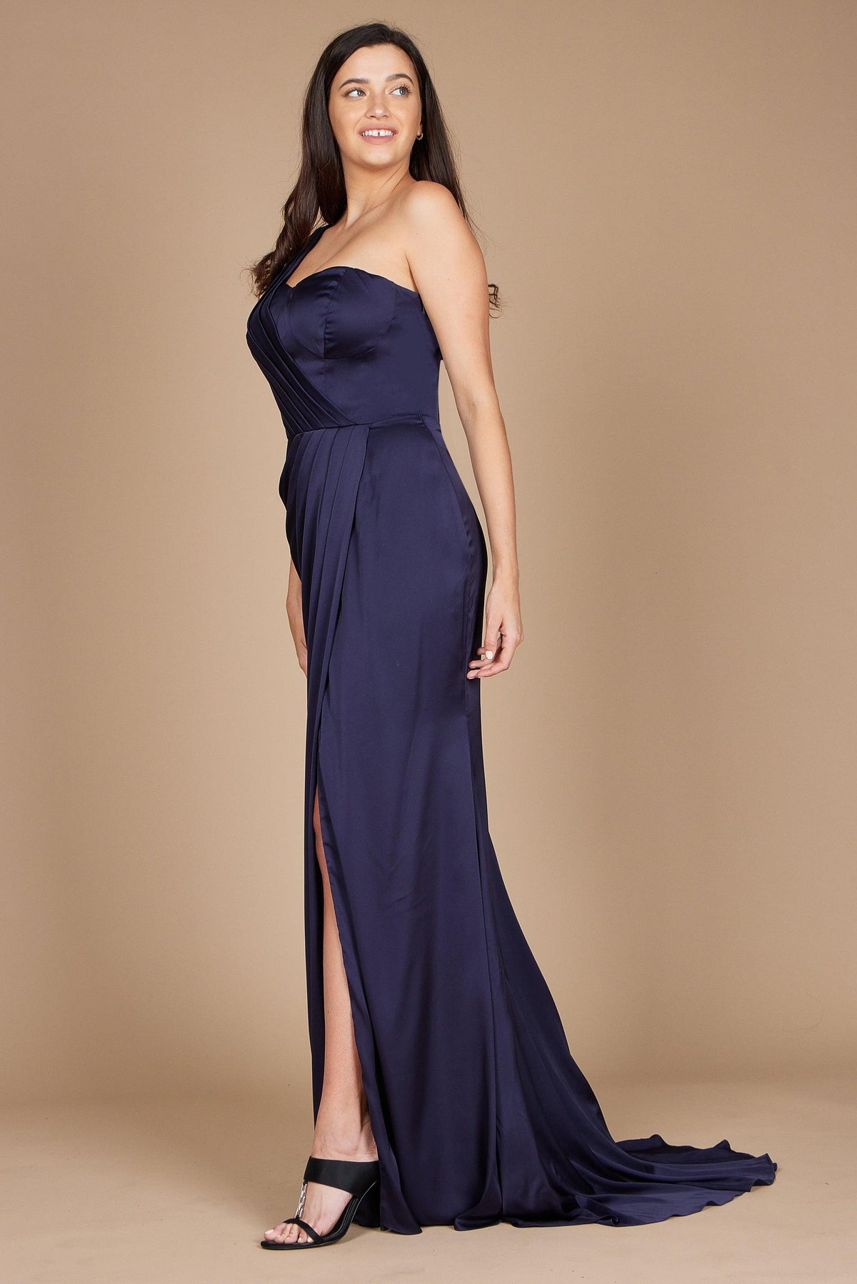 One Shoulder Formal Evening Dress – Emerald Green